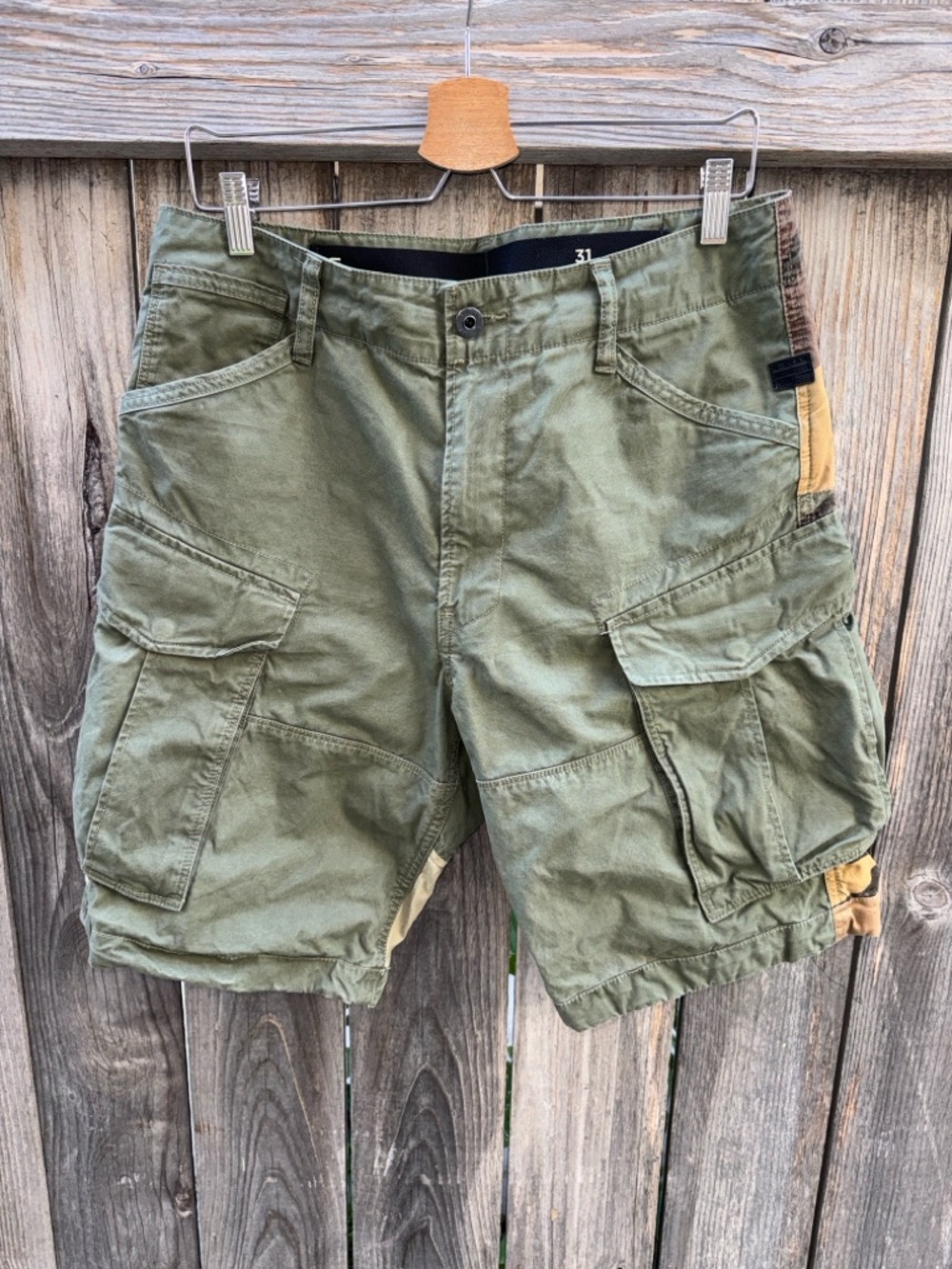 G-Star Men's Rovic Loose Cargo Shorts, Green Size 31 - Picture 10 of 12